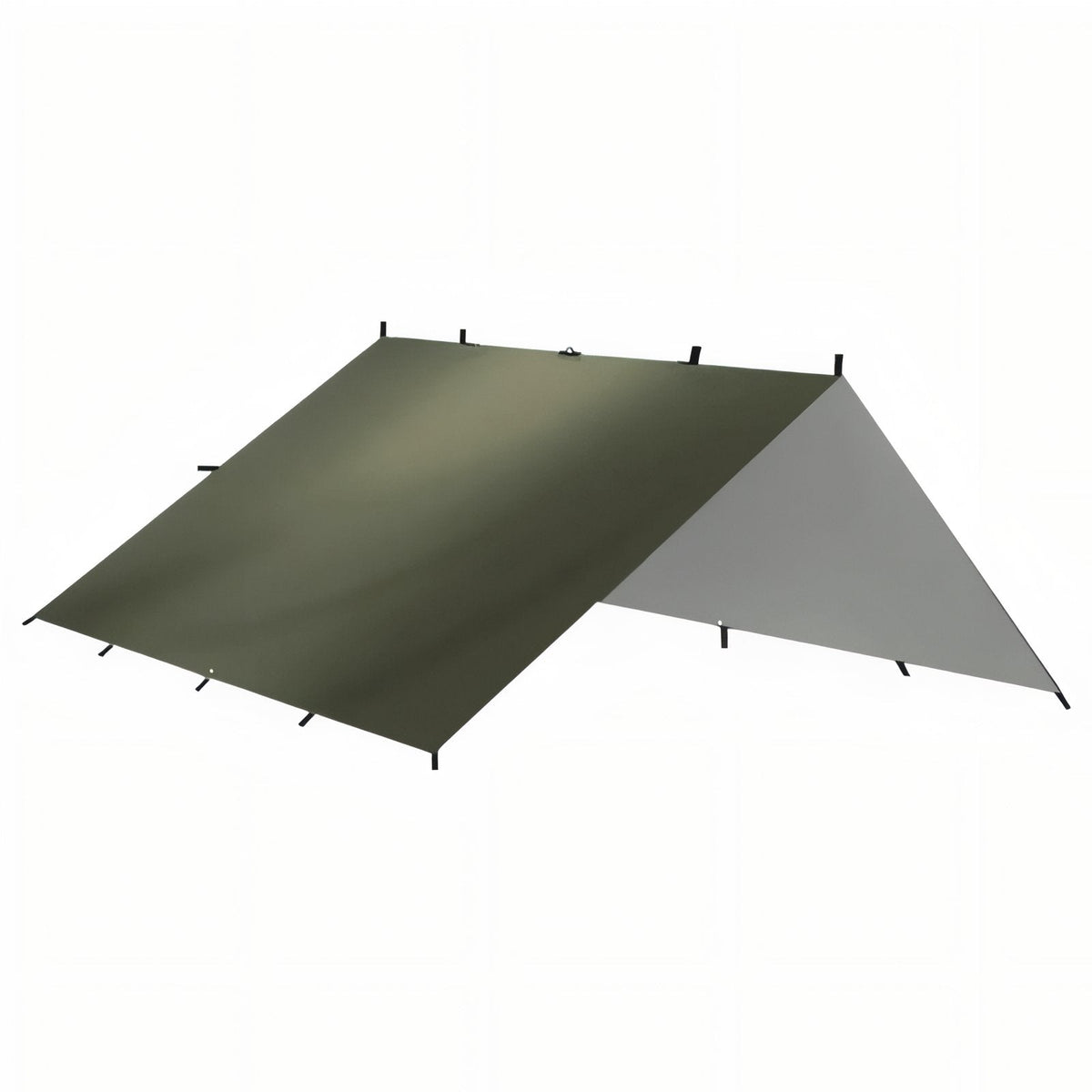 Bâche de randonnée tarp en polyester 210T vert militaire