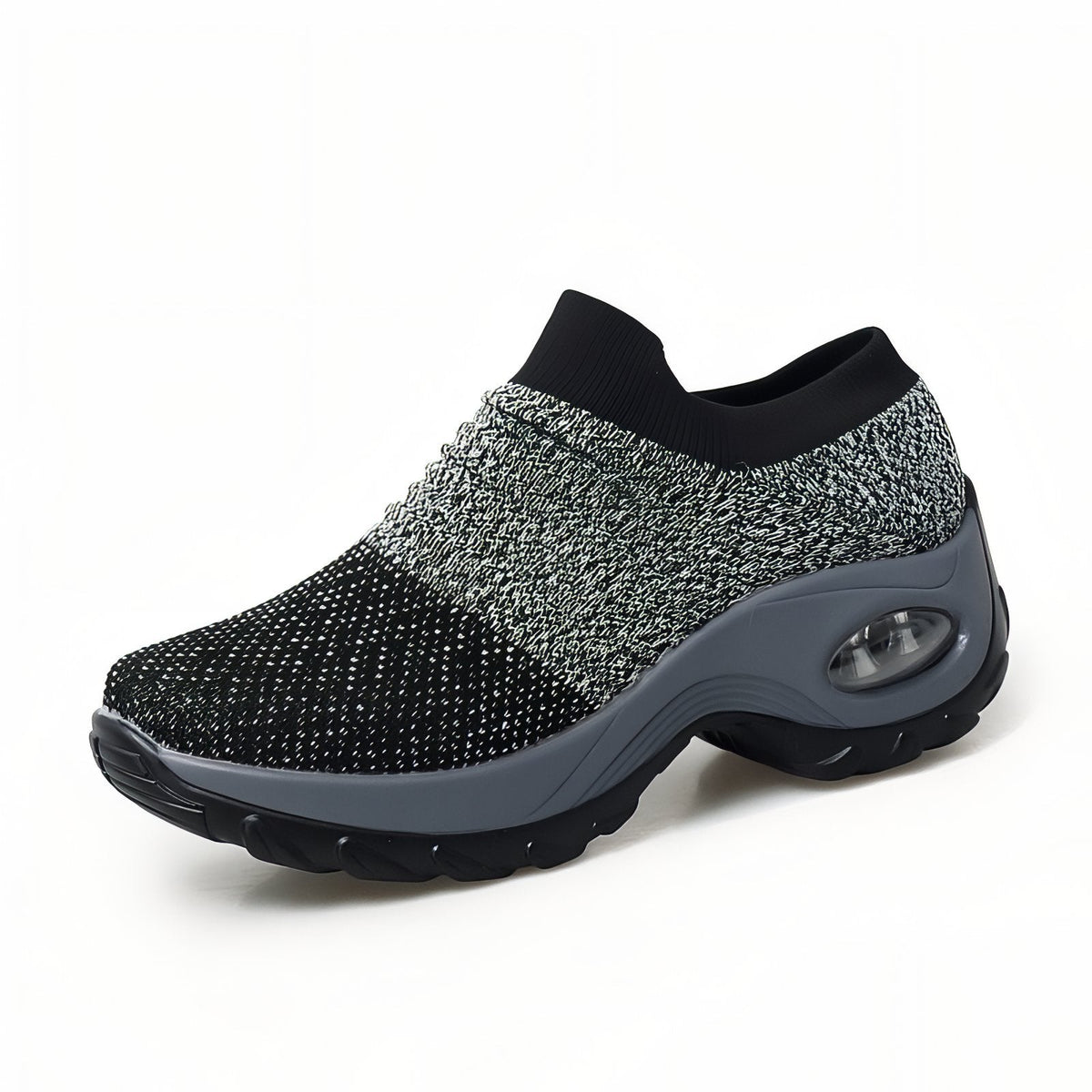 Basket de Marche Femme Sans Lacet gris