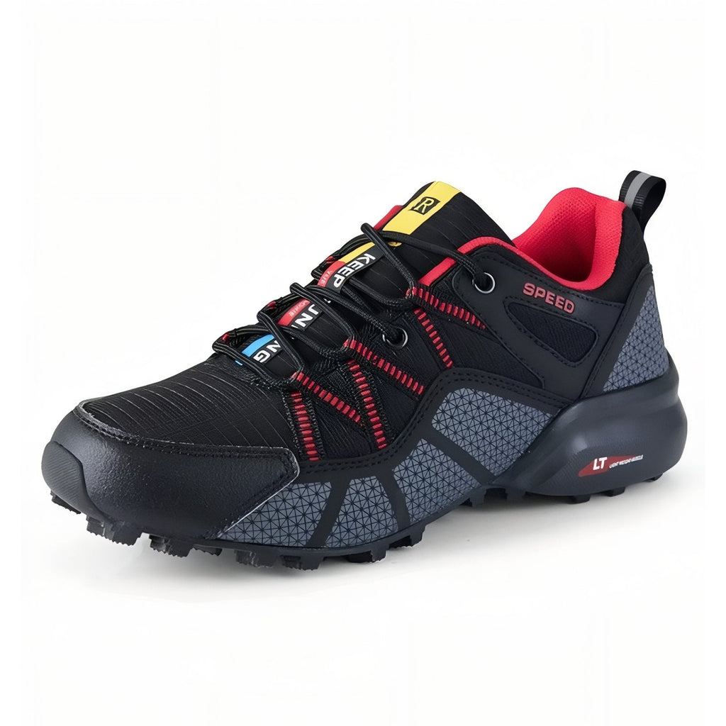 Baskets de Randonnée Imperméables noir et rouge