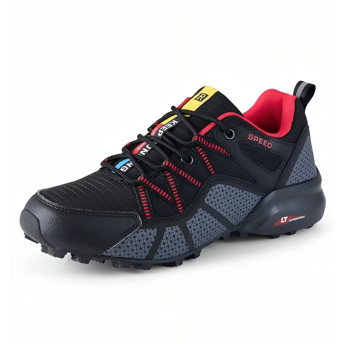 Baskets de Randonnée Imperméables noir et rouge