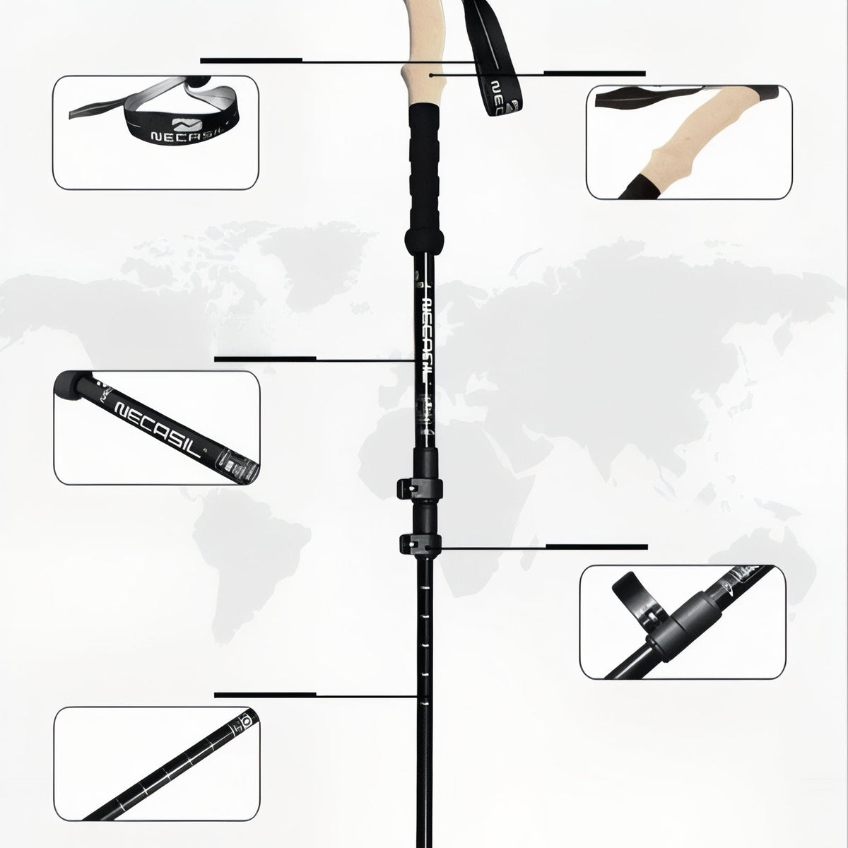 Bâton de Randonnée Ultra Léger 135CM — photo 9