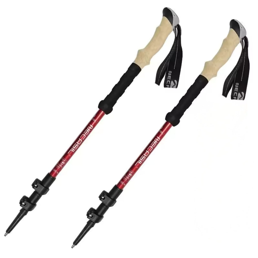 Bâton de Randonnée Ultra Léger 135CM rouge