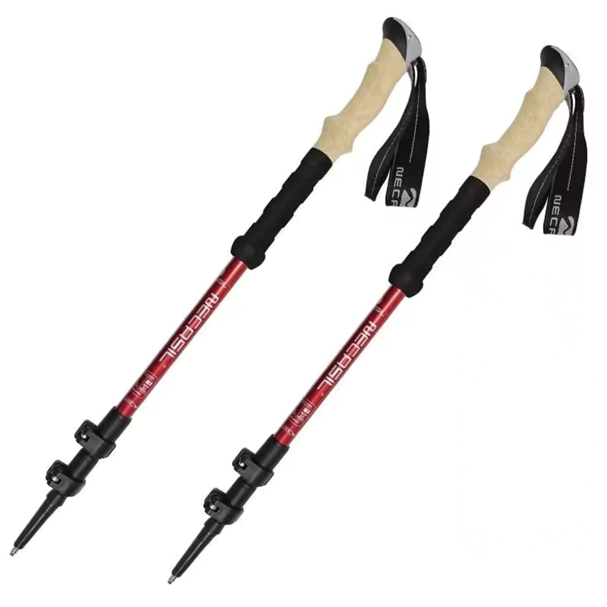 Bâton de Randonnée Ultra Léger 135CM rouge