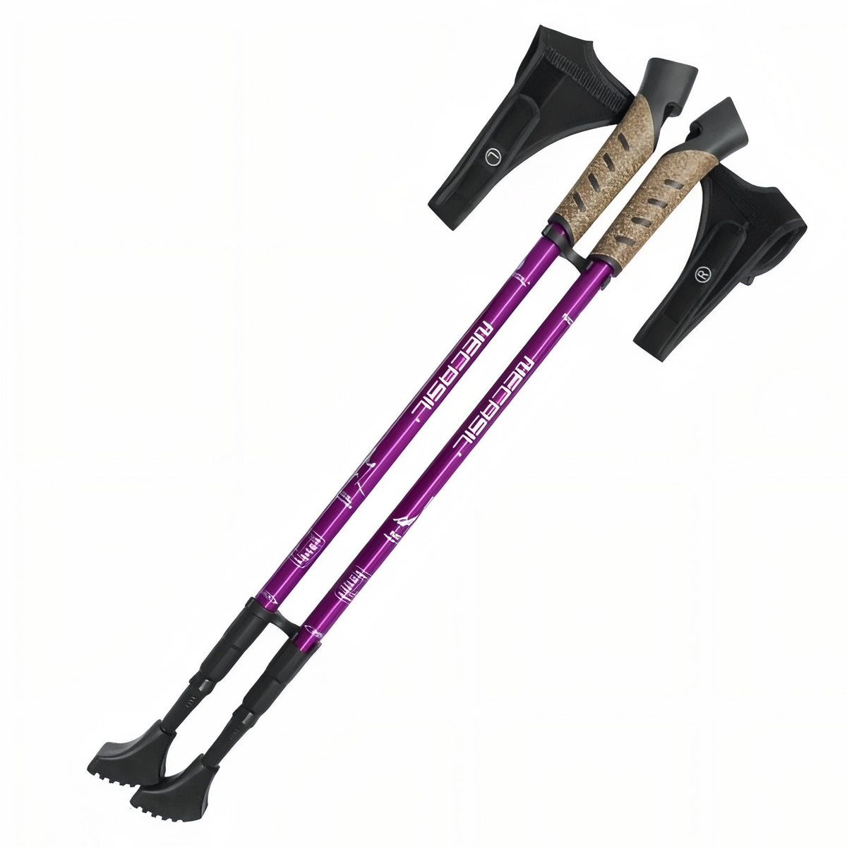 Bâton Marche Nordique Télescopique Aluminum violet foncé