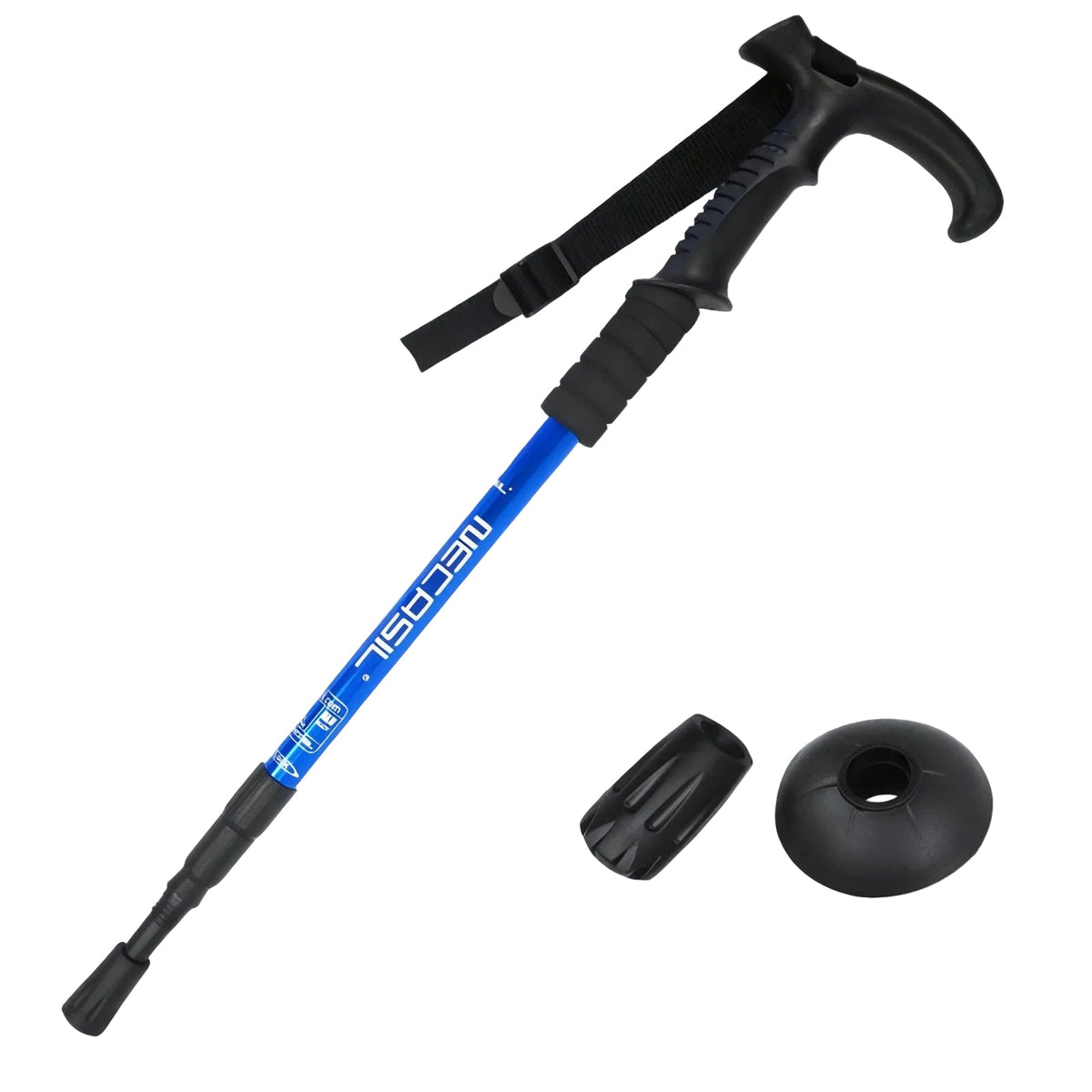 Bâton Marche Nordique Télescopique bleu cobalt