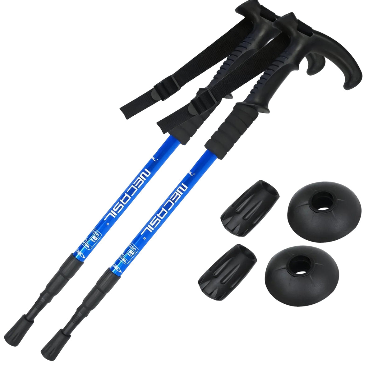 Bâton Marche Nordique Télescopique bleu cobalt