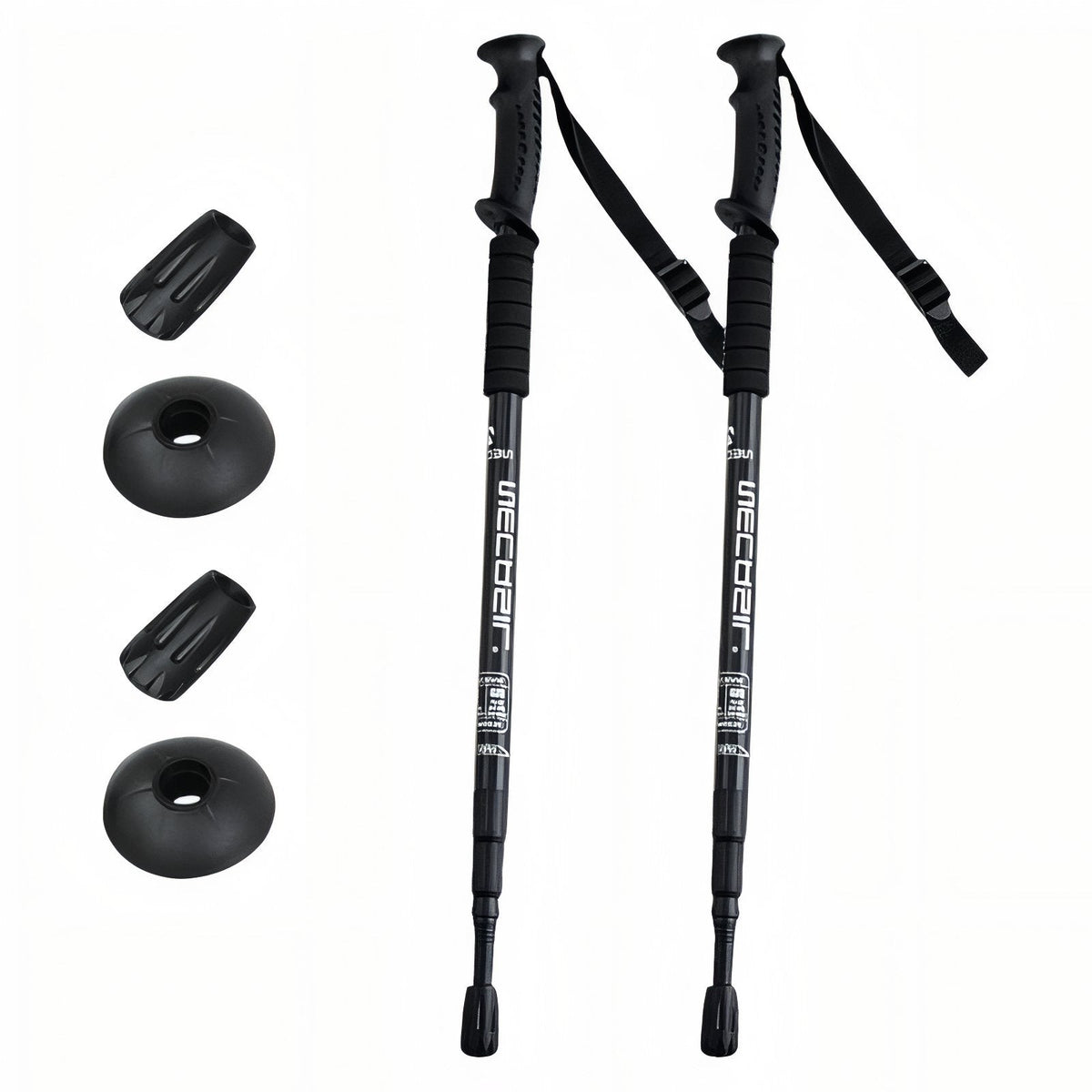 Bâton Randonnée Télescopique Léger noir