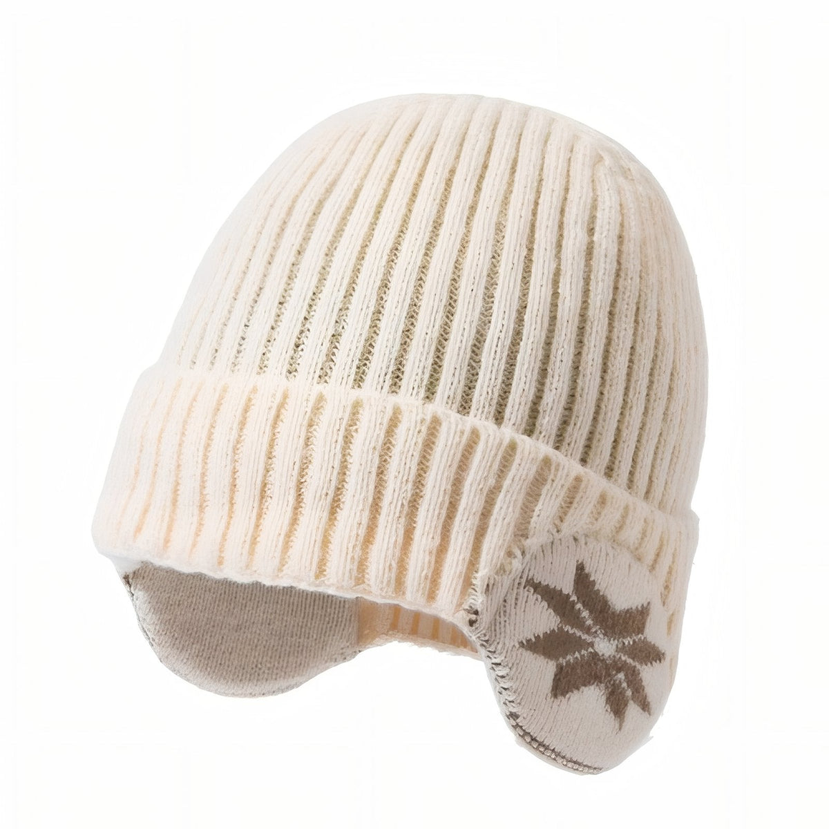 Bonnet Cache Oreille Femme beige