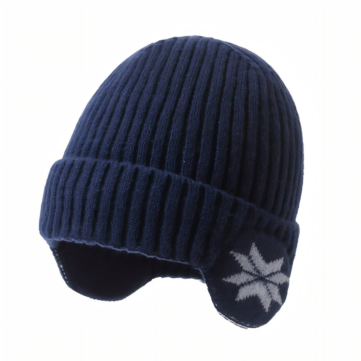 Bonnet Cache Oreille Femme bleu marine