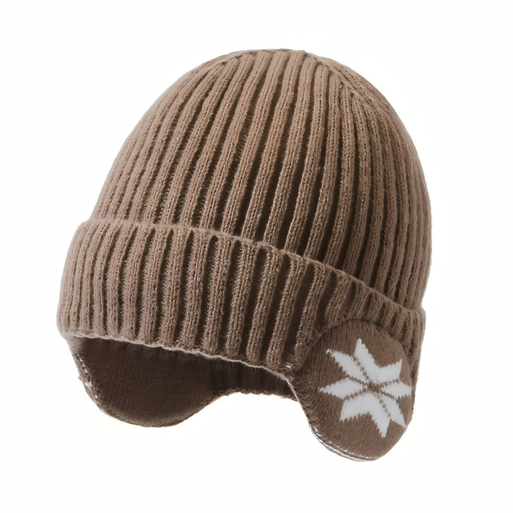 Bonnet Cache Oreille Femme marron