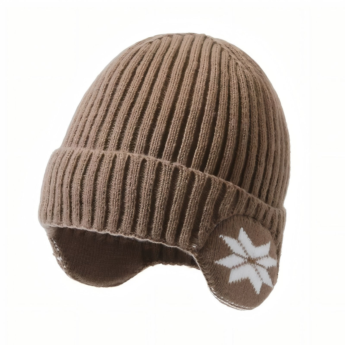 Bonnet Cache Oreille Femme marron