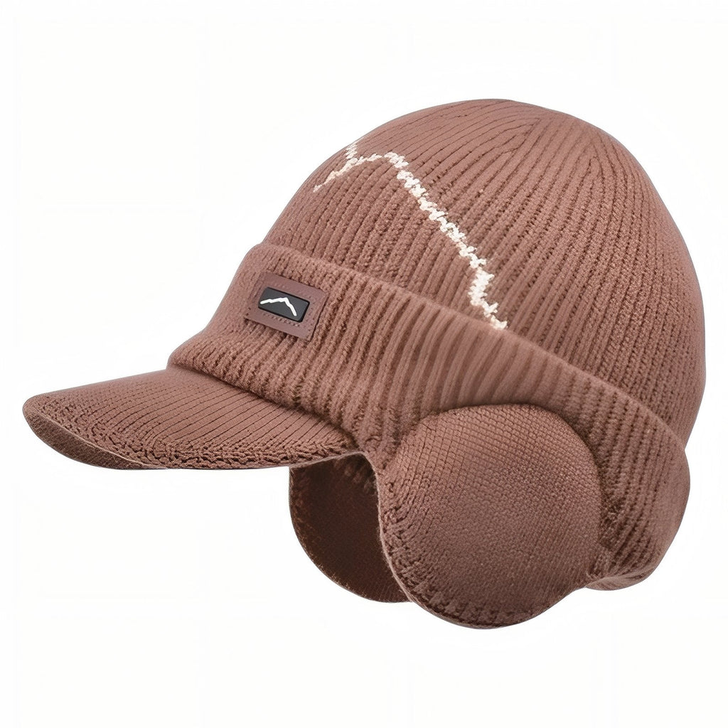 Bonnet Casquette Hiver Homme marron clair