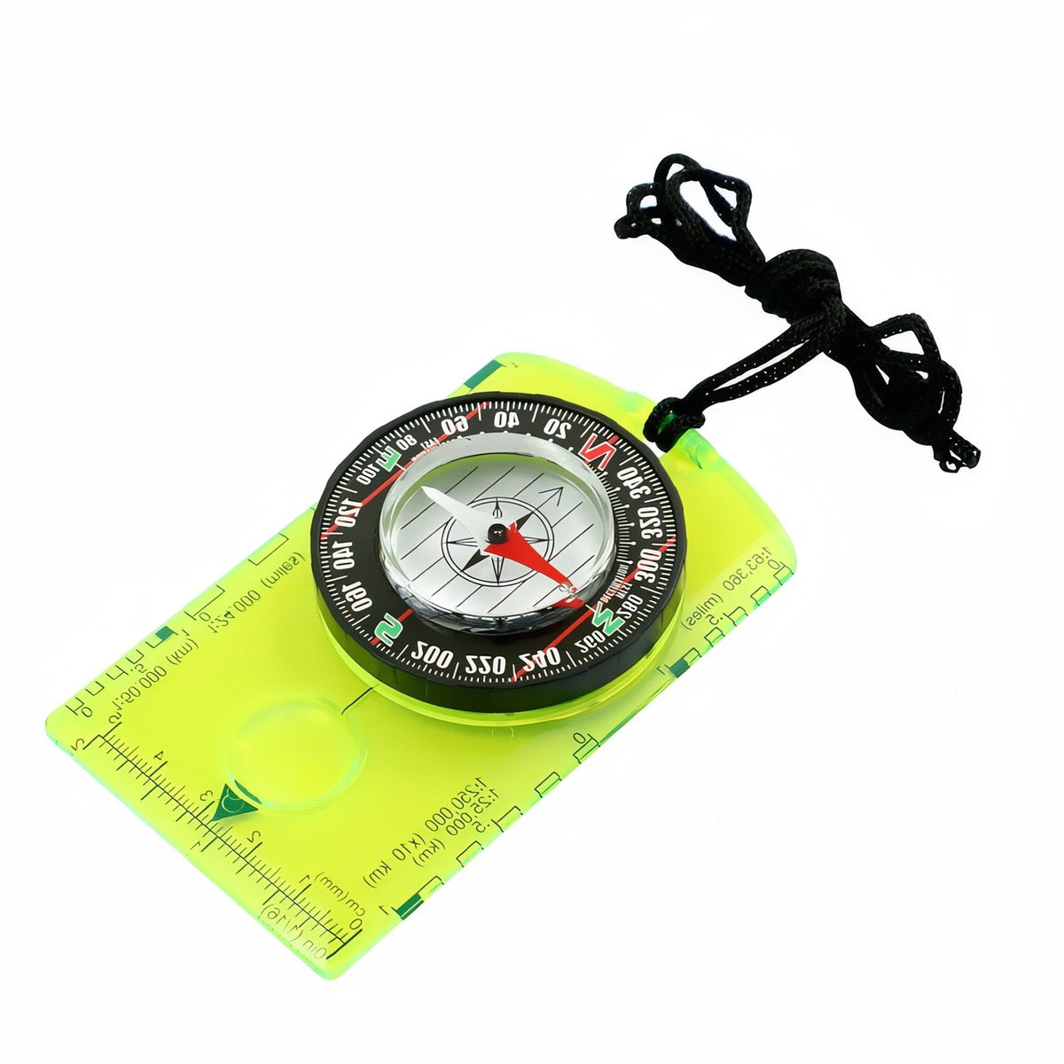 Boussole Course D'Orientation jaune fluo
