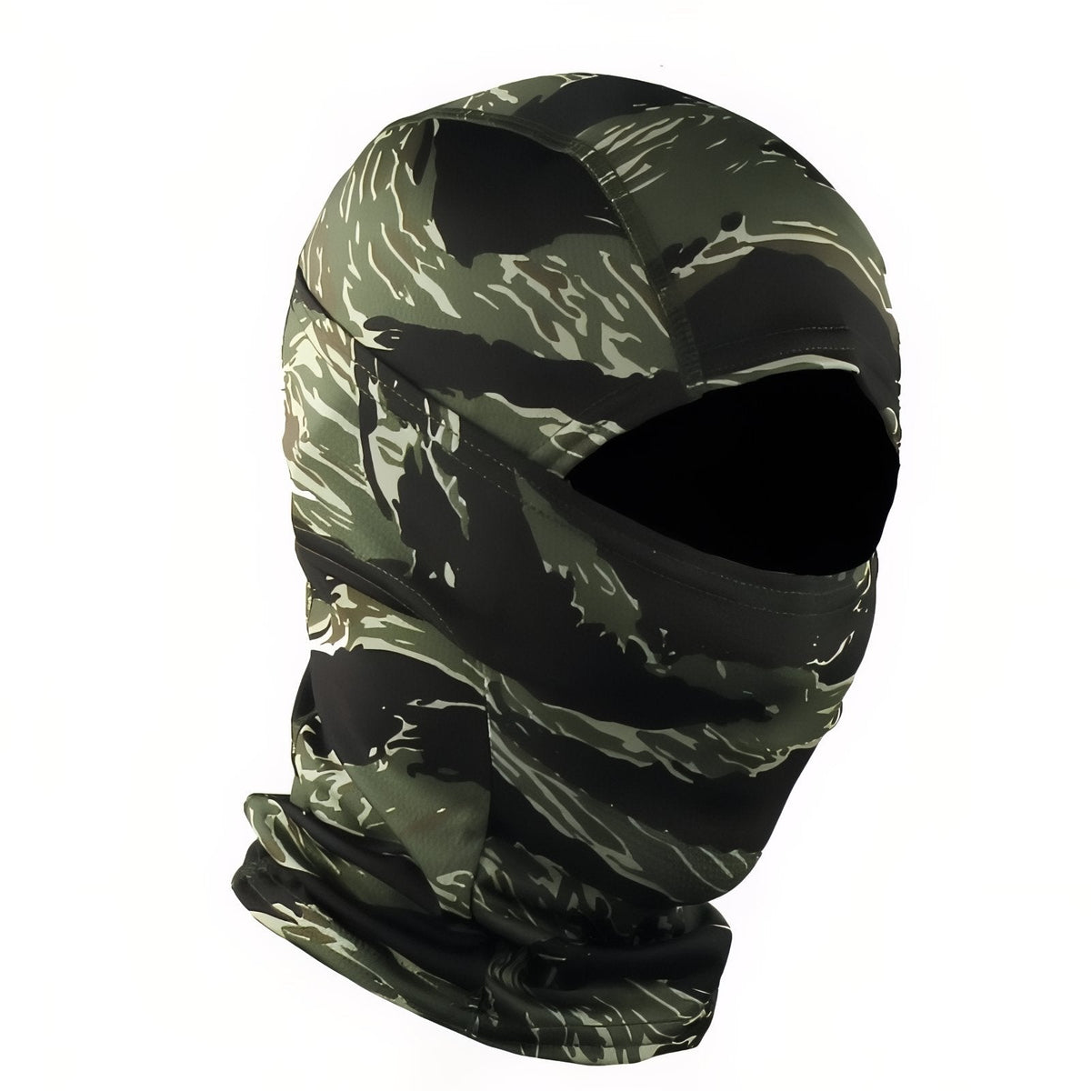Cagoule Camouflage Militaire vert foncé et noir