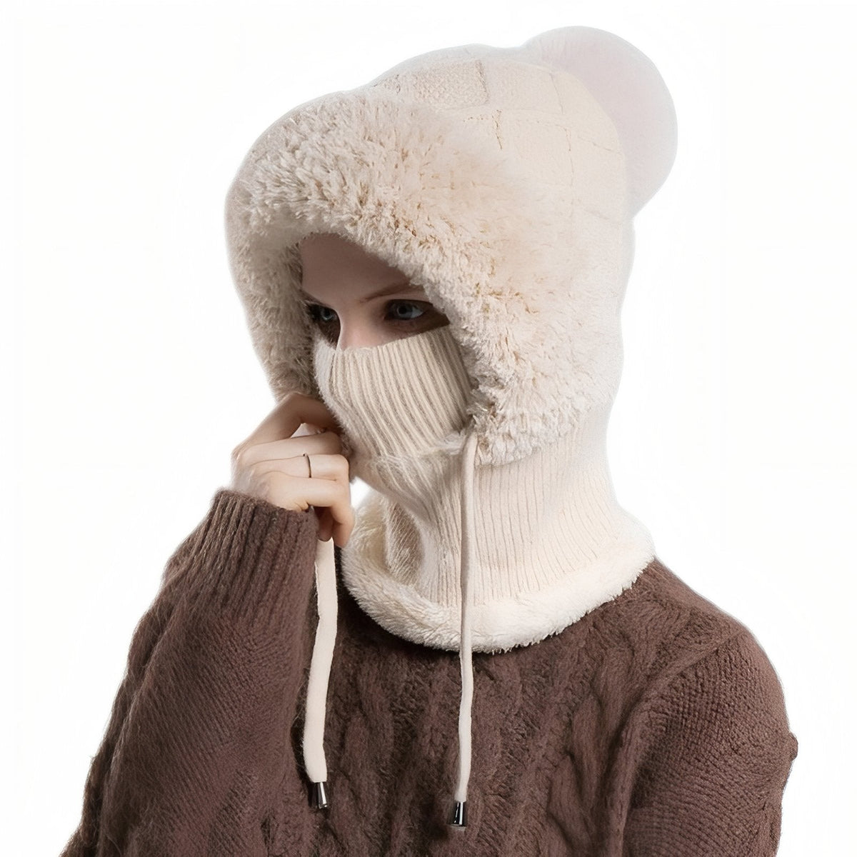 Cagoule Femme Hiver beige