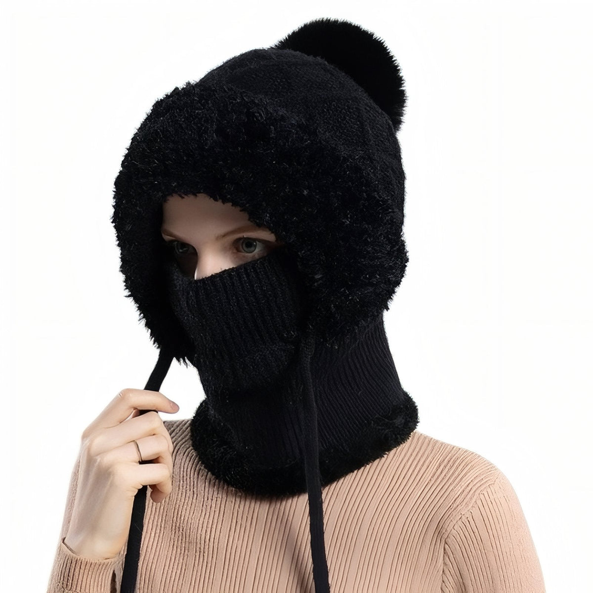 Cagoule Femme Hiver noir