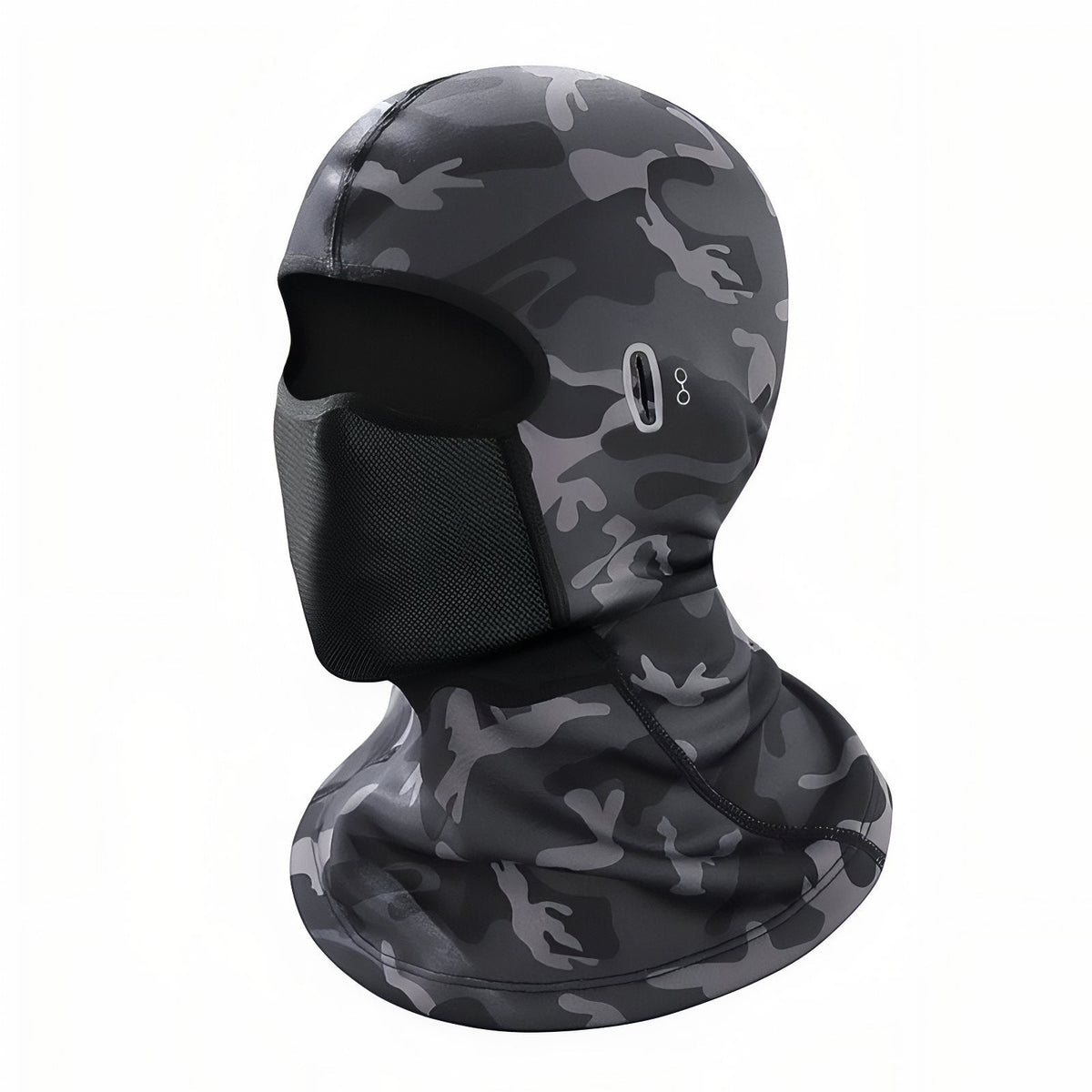 Cagoule Randonnée Hiver gris camouflage long (encoche oreilles pour lunettes)