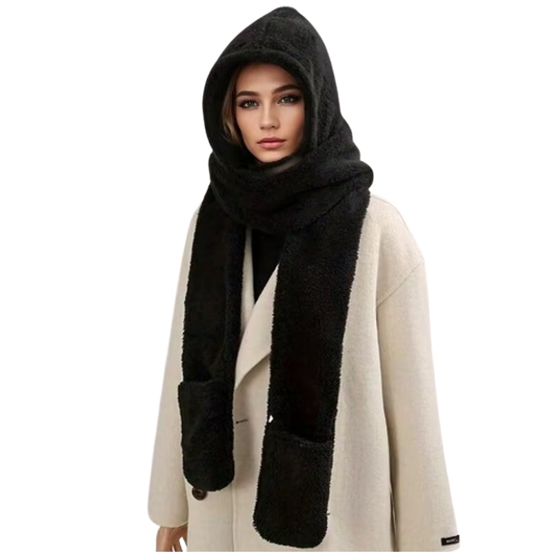 Capuche Echarpe Polaire Femme