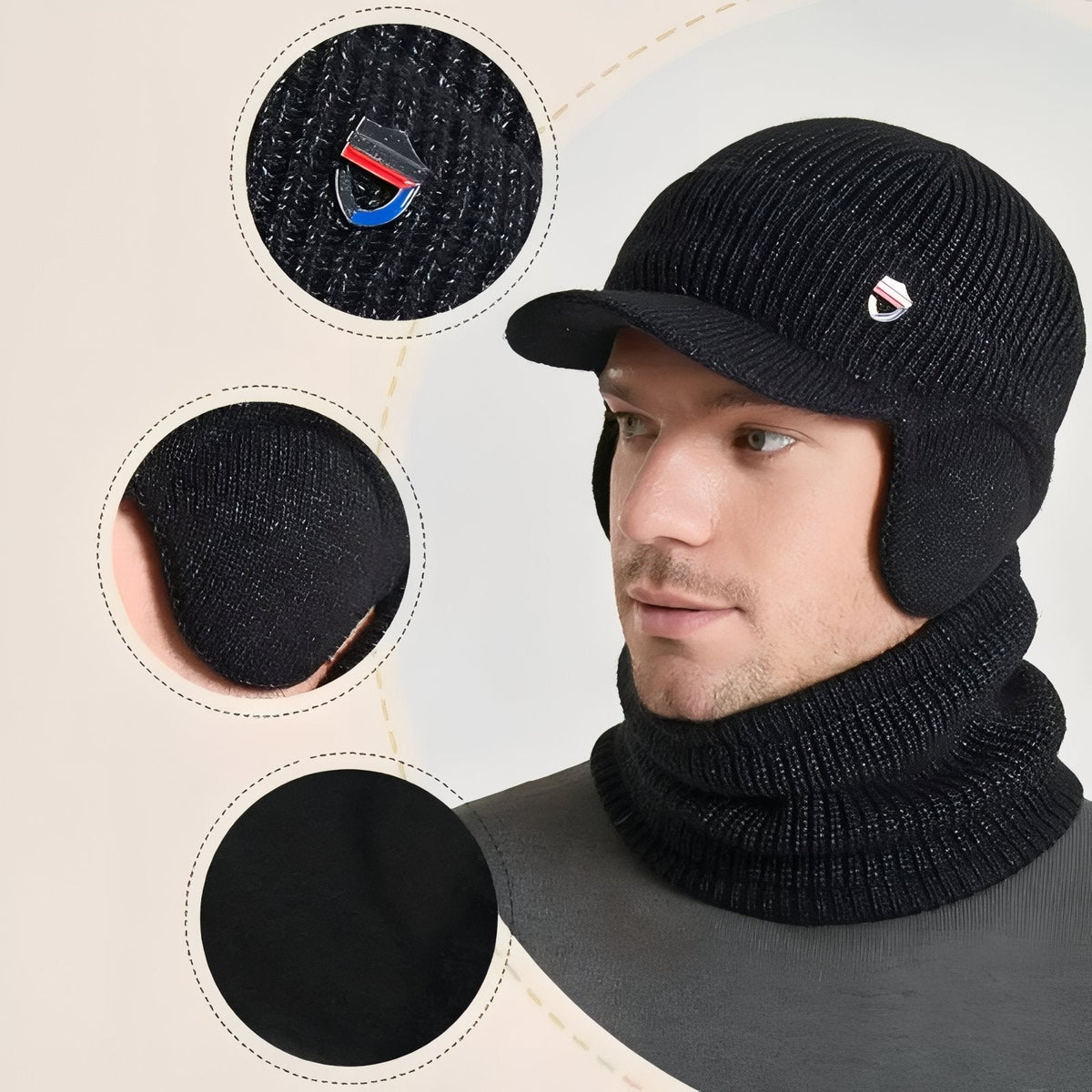 Casquette Cagoule Hiver Homme — photo 4