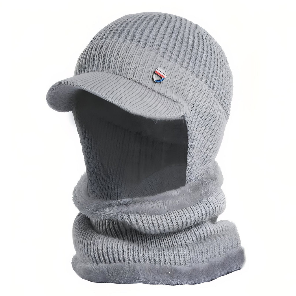 Casquette Cagoule Homme gris clair
