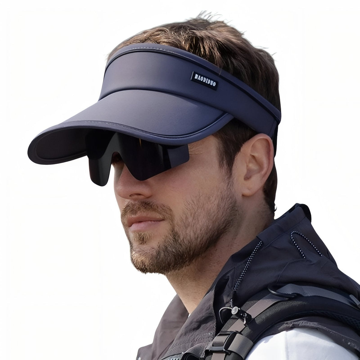 Casquette Visière avec Lunette Intégré gris foncé