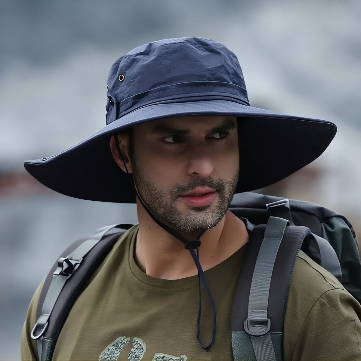Chapeau D'Aventurier Randonnée bleu marine