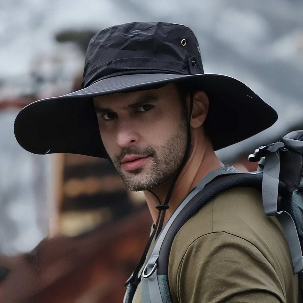 Chapeau D'Aventurier Randonnée noir