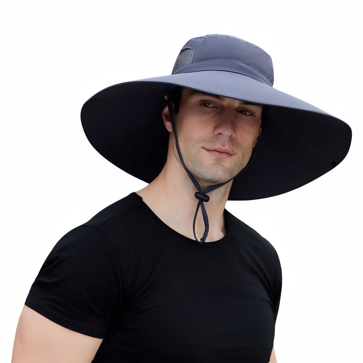 Chapeau Randonnée Anti-UV Homme bleu marine