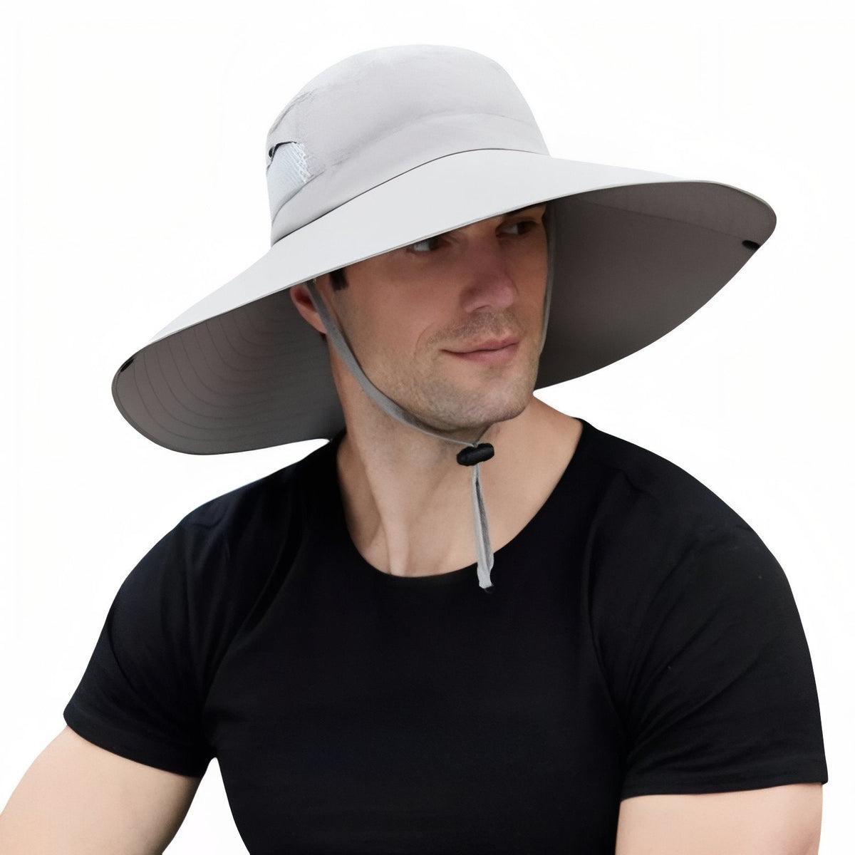 Chapeau Randonnée Anti-UV Homme gris clair