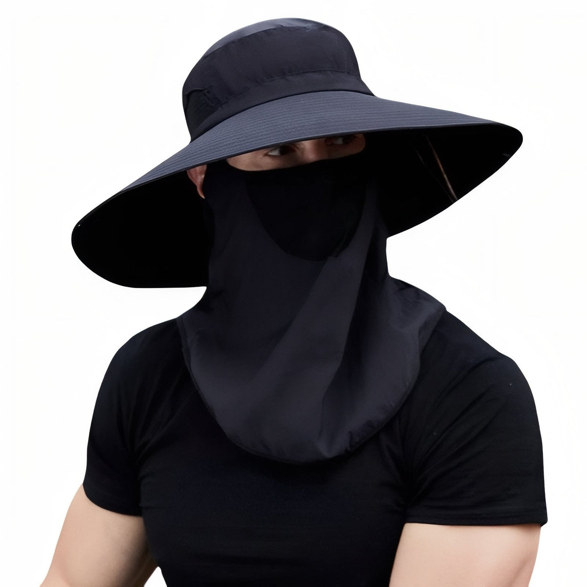 Chapeau Randonnée Anti-UV Homme noir (combiné)