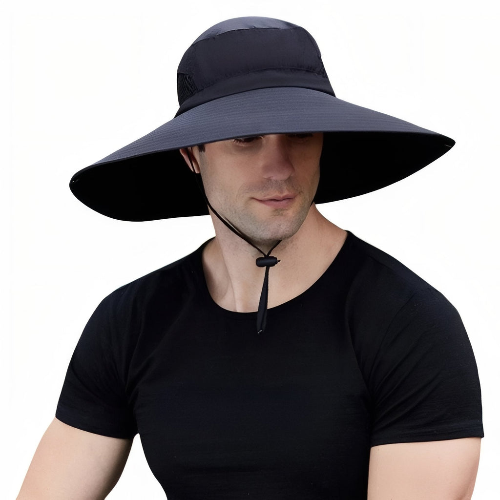 Chapeau Randonnée Anti-UV Homme noir