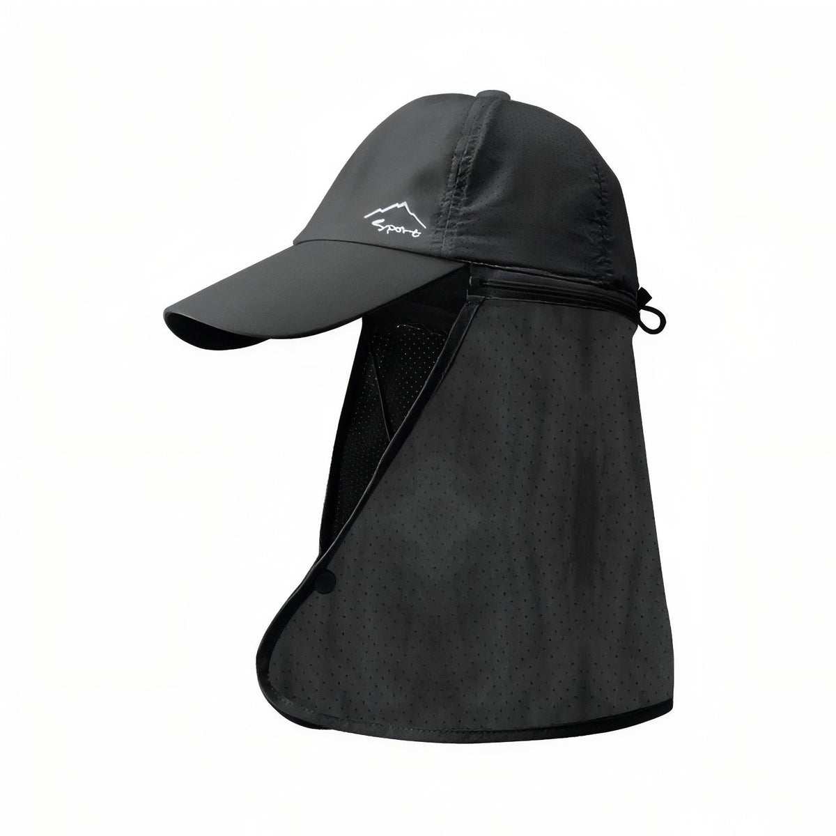 Chapeau Randonnée Avec Protège Nuque noir ébène