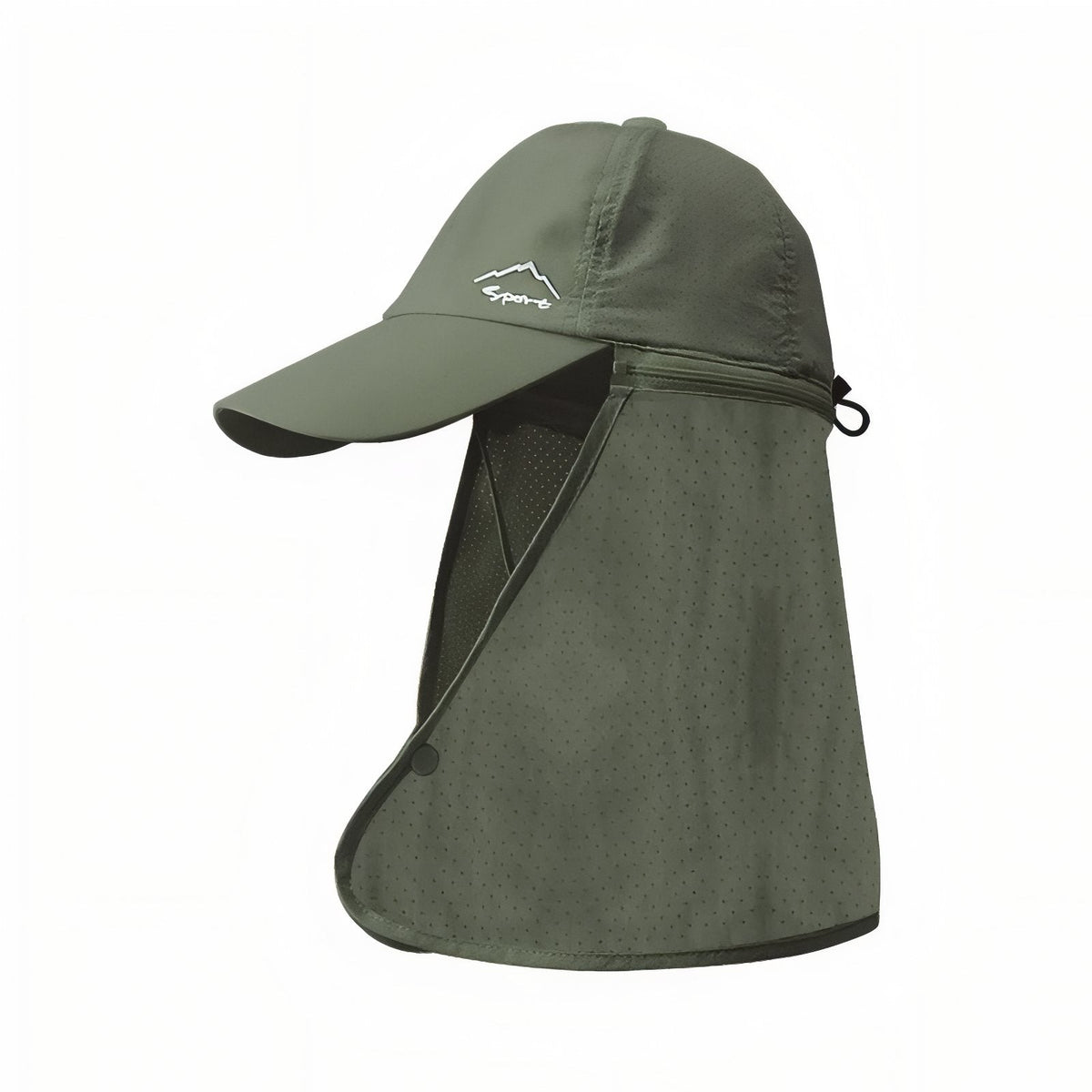 Chapeau Randonnée Avec Protège Nuque vert olive