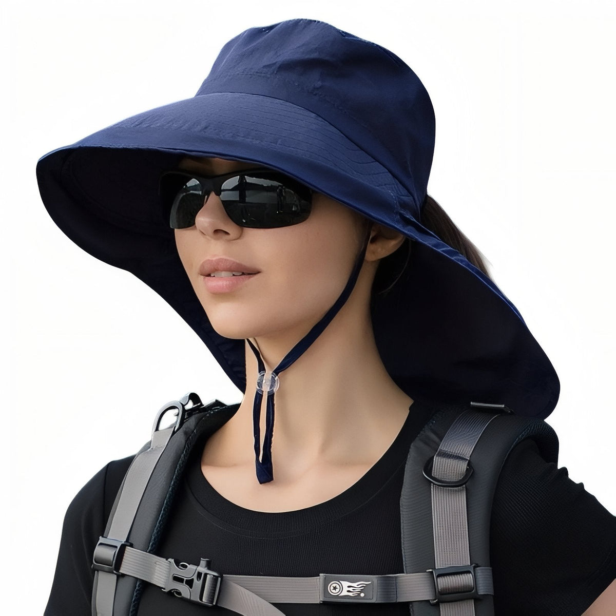Chapeau Soleil Randonnée Femme bleu marine
