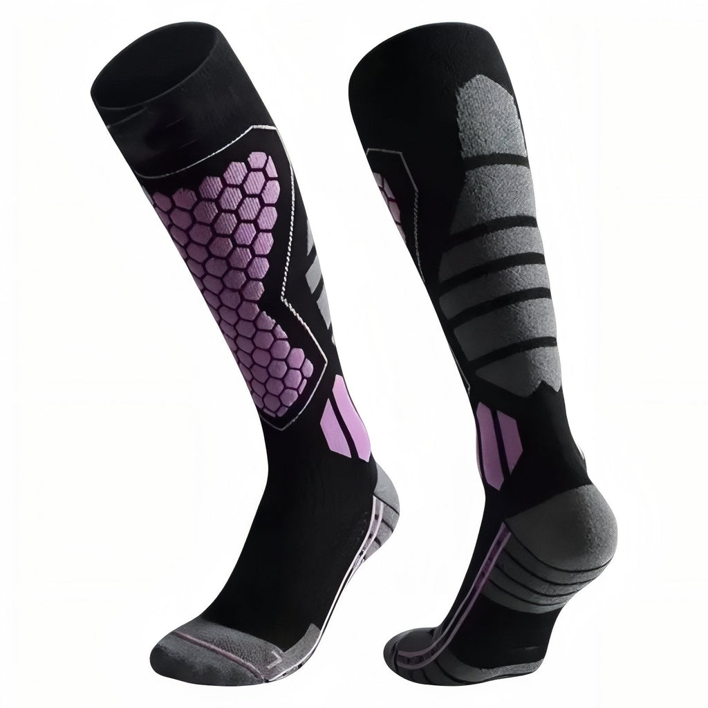 Chaussette Haute Randonnée noir et lavande