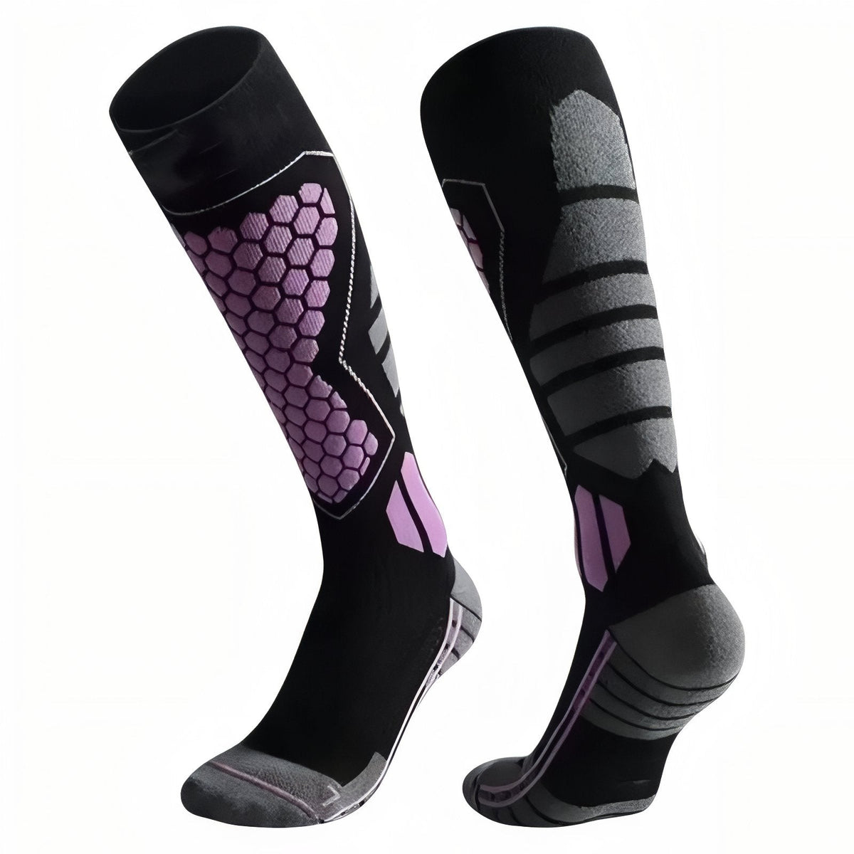 Chaussette Haute Randonnée noir et lavande