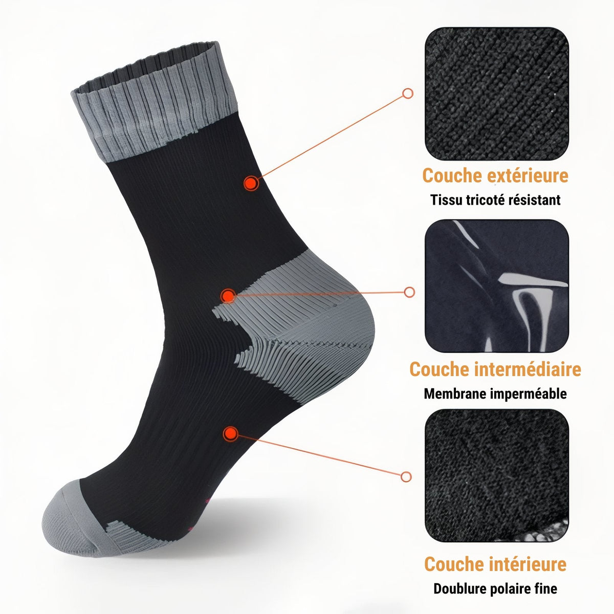 Chaussette Imperméable Randonnée — photo 5