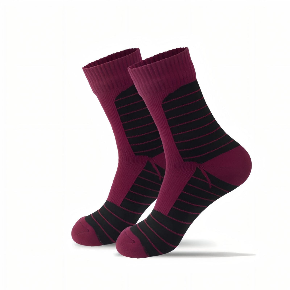 Chaussette Imperméable Randonnée bordeaux et noir