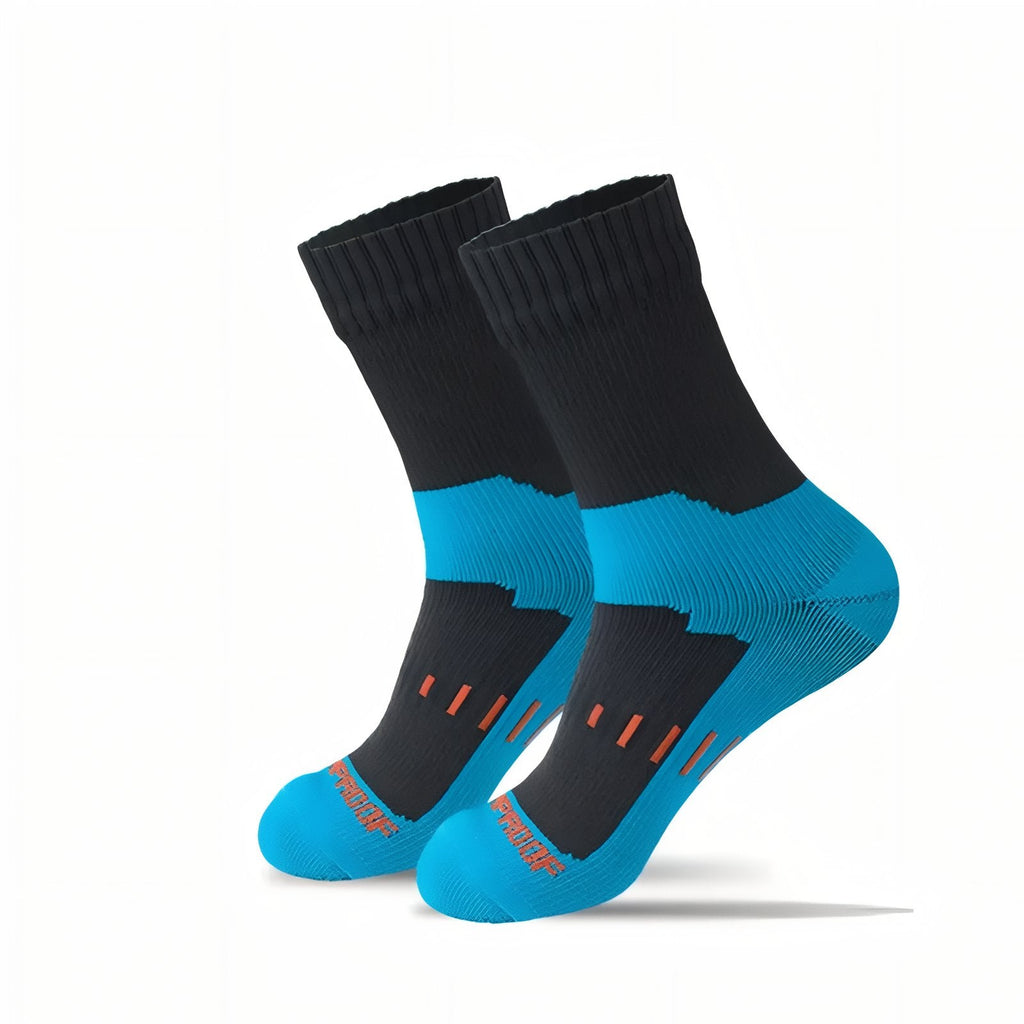 Chaussette Imperméable Randonnée noir et bleu ciel