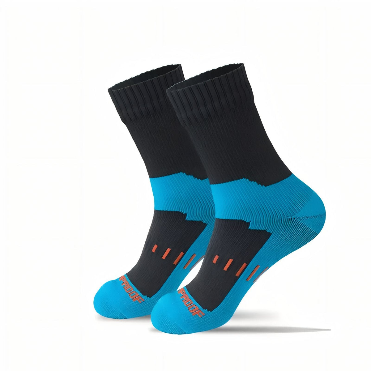 Chaussette Imperméable Randonnée noir et bleu ciel
