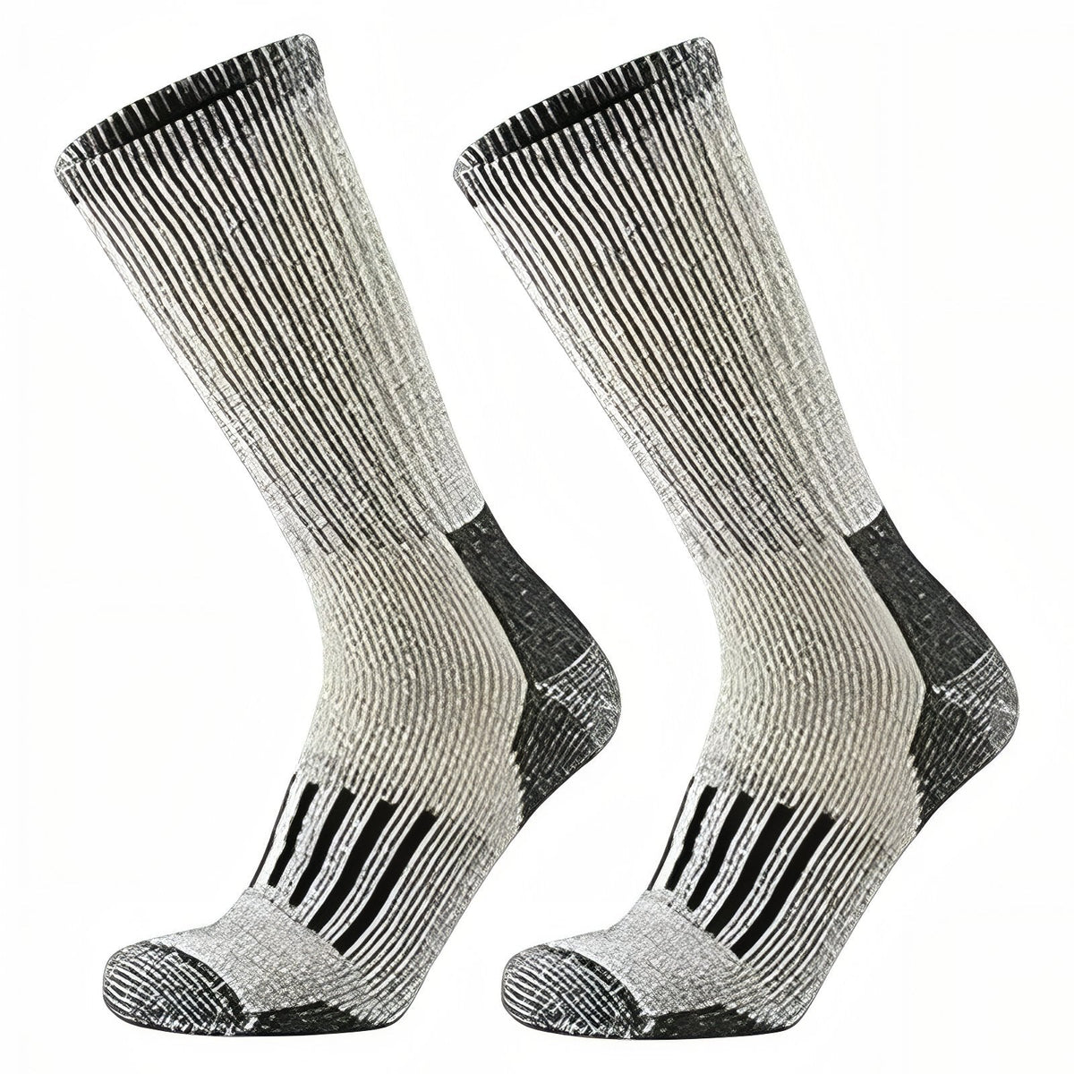 Chaussettes de Randonnée En Laine noir et gris foncé