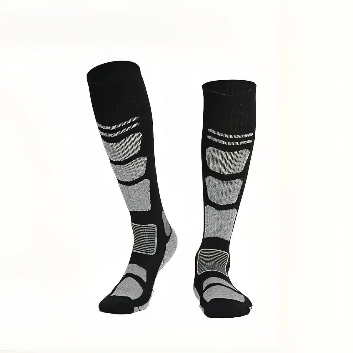 Chaussettes Randonnée Mérinos noir et gris