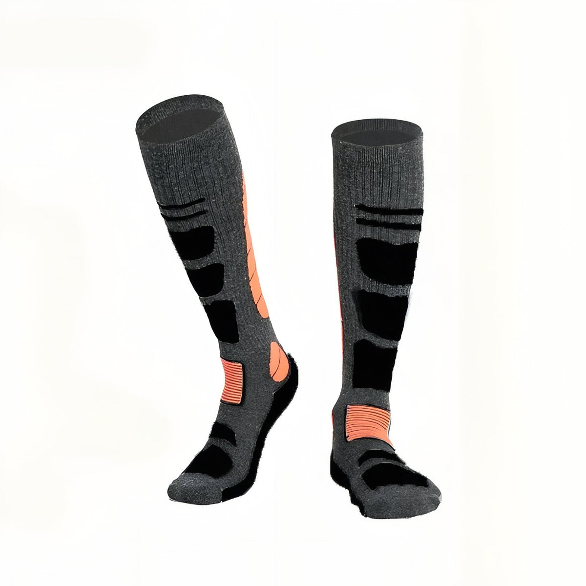 Chaussettes Randonnée Mérinos noir et orange