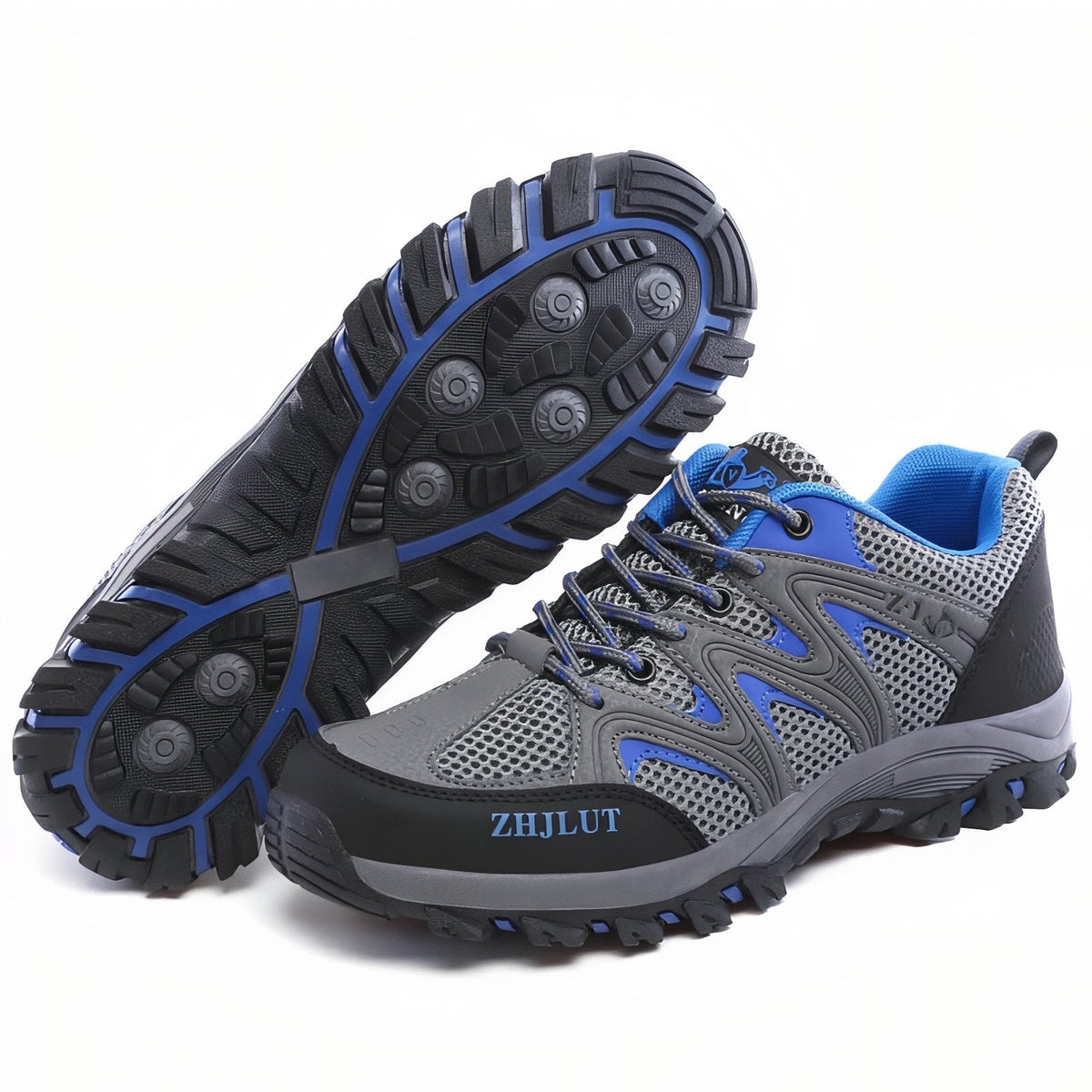 Chaussure Basse Randonnée Homme gris et bleu