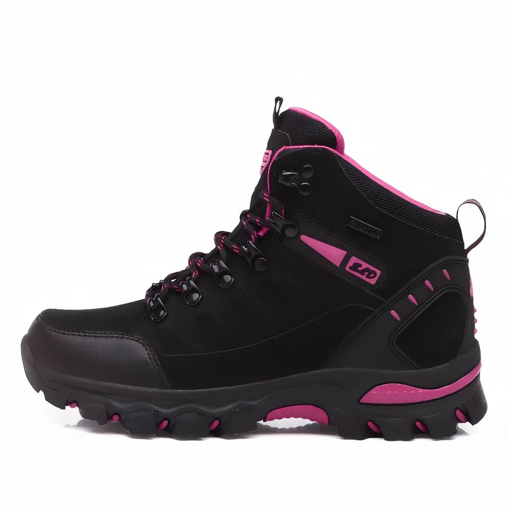 Chaussure Haute Randonnée Femme noir et fuchsia