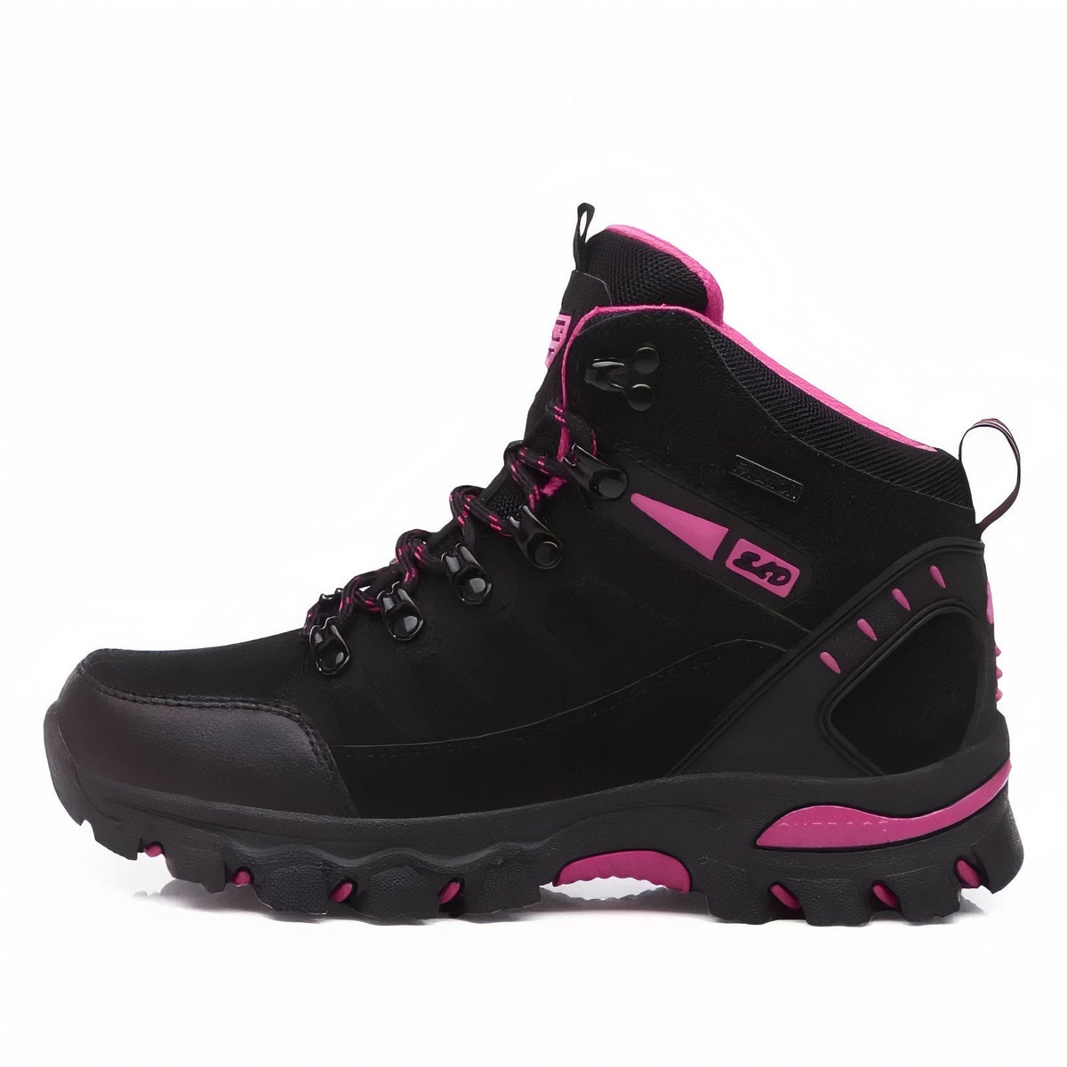 Chaussure Haute Randonnée Femme noir et fuchsia