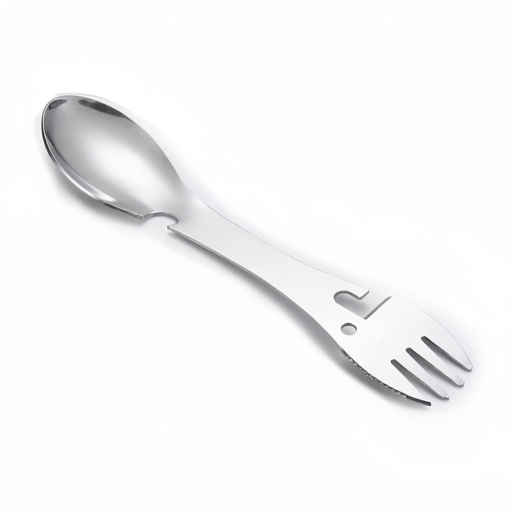 Cuillère Fourchette Randonnée  5 En 1 gris