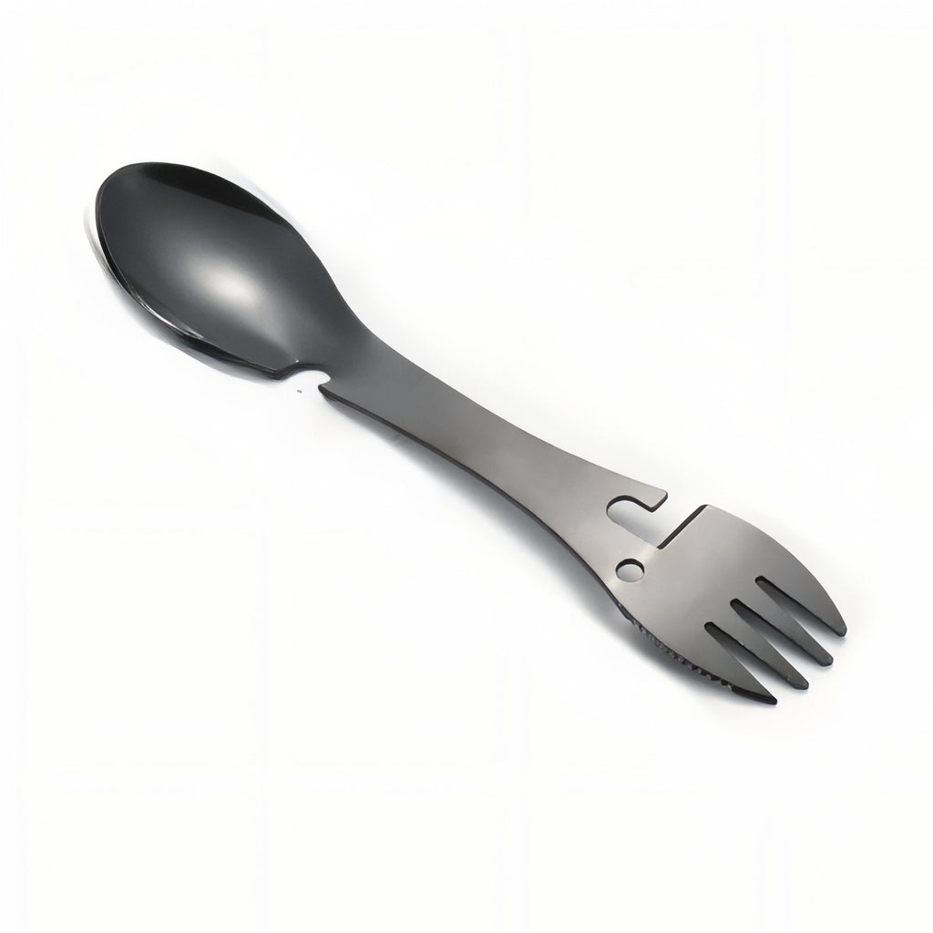 Cuillère Fourchette Randonnée  5 En 1 noir