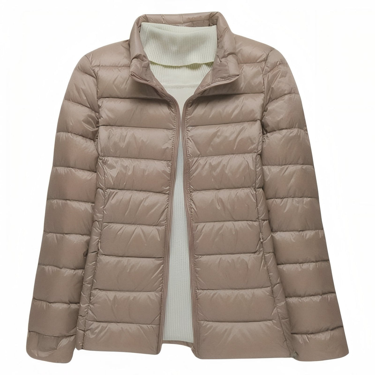 Doudoune Randonnée Compressible Femme beige (sans capuche)