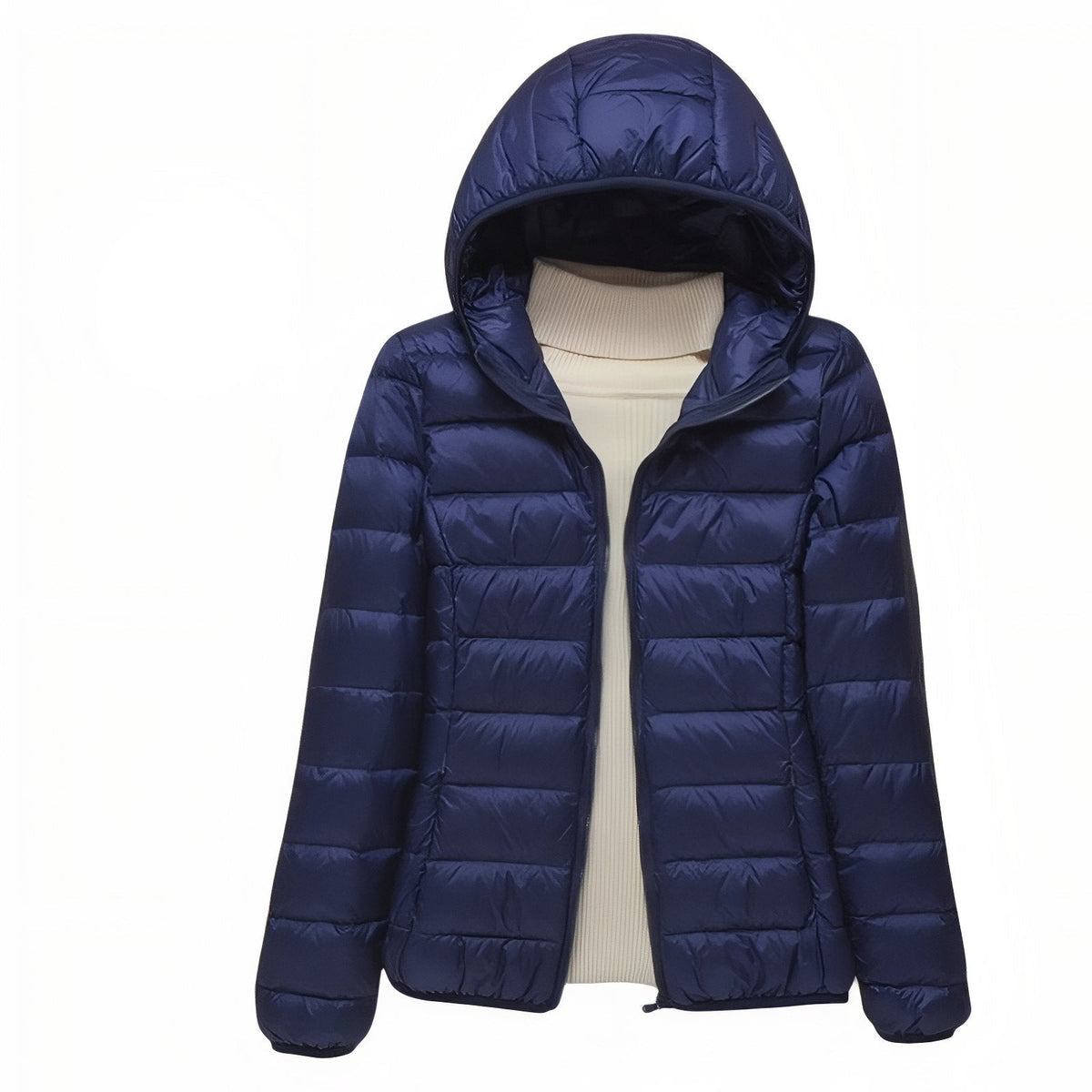Doudoune Randonnée Compressible Femme bleu marine